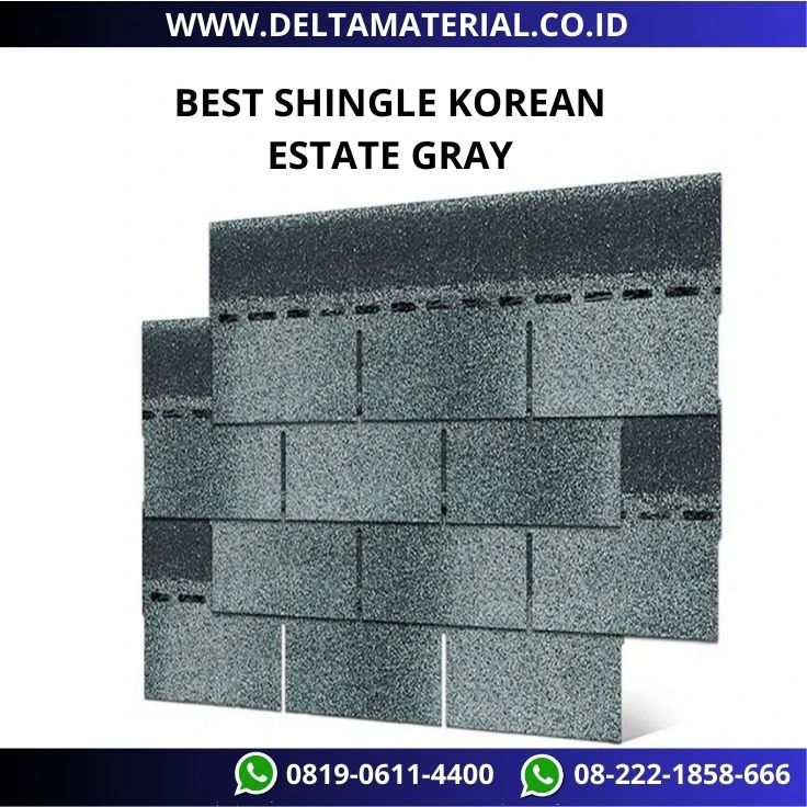 Atap Bitumen Aspal BSK (Best Shingle Korea) Estate Grey